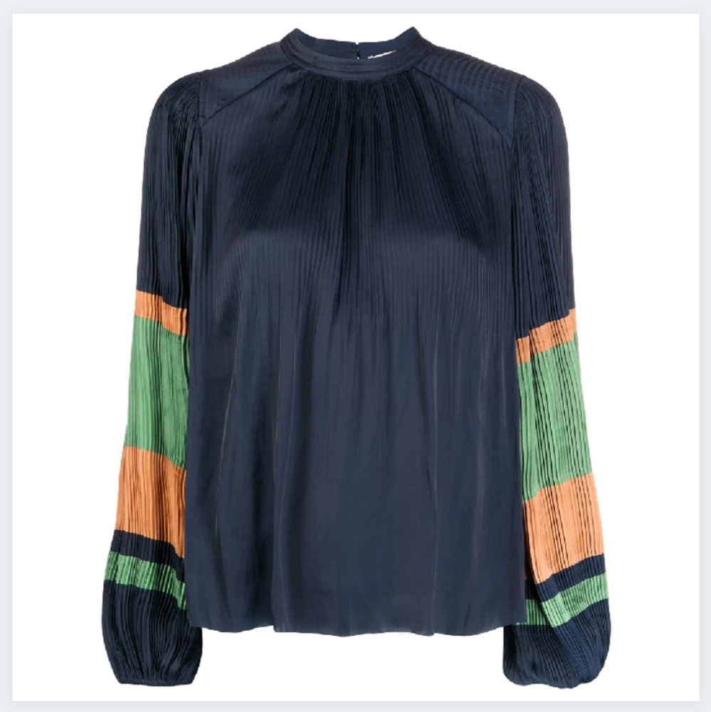 Ulla Johnson Rosa Pleated Loose-Fit Blouse